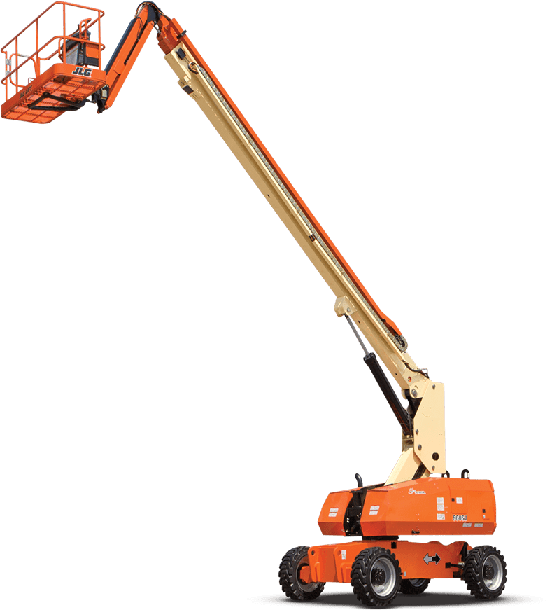 Boomlift available for rental from White Gold General Transport Company in Mussafah.